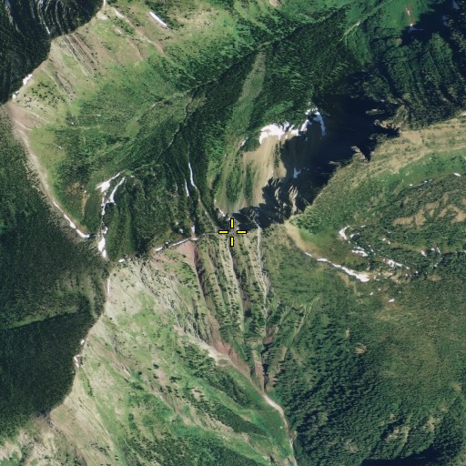 Aerial/Satellite Image of Mount Bradley Trail, MT