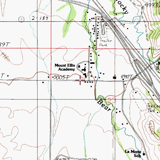 Topographic Map of Mount Ellis Academy, MT