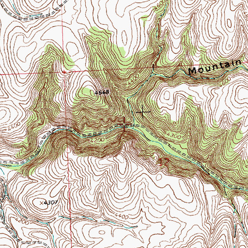 Topographic Map of Mountain House Draw, MT