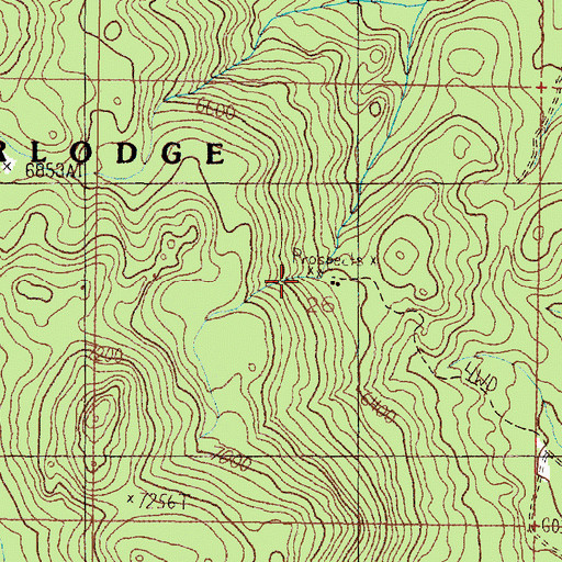 Topographic Map of Mountain Queen Mine, MT
