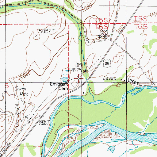 Topographic Map of Mountain View School (historical), MT