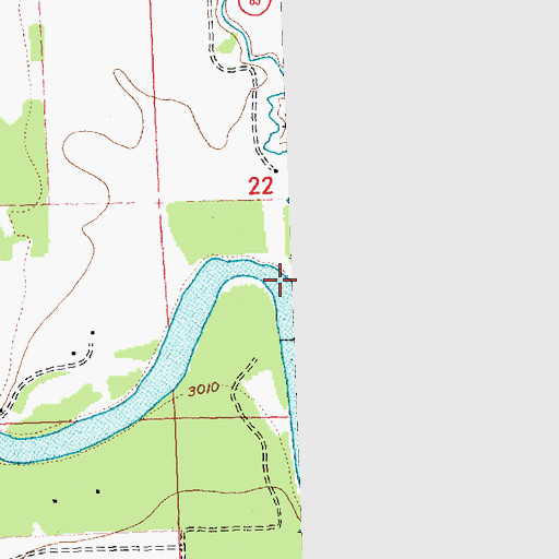 Topographic Map of Mud Creek, MT