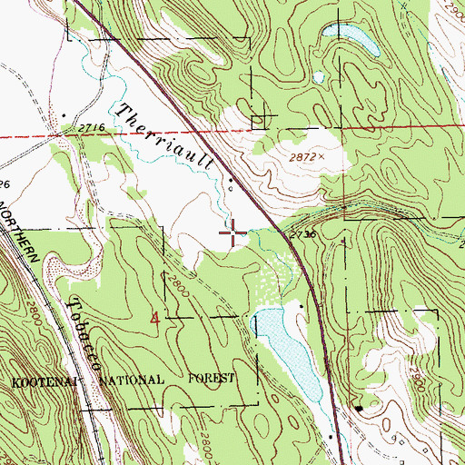Topographic Map of Mud Creek, MT