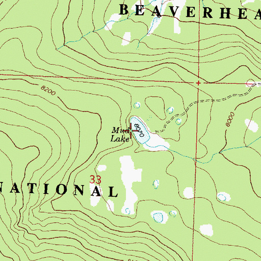Topographic Map of Mud Lake, MT