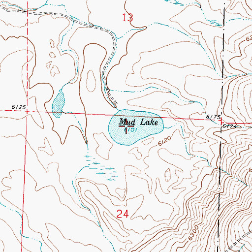 Topographic Map of Mud Lake, MT
