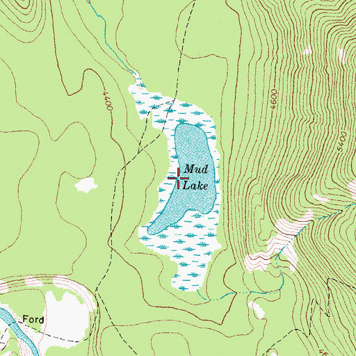 Topographic Map of Mud Lake, MT