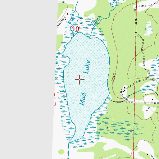 Topographic Map of Mud Lake, MT