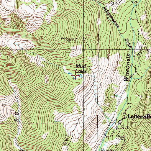 Topographic Map of Mud Lake, MT
