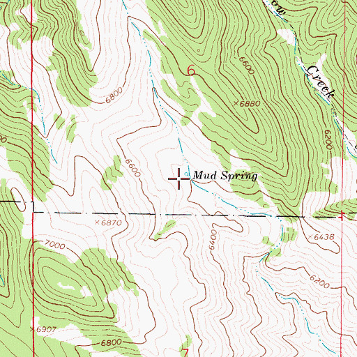 Topographic Map of Mud Spring, MT