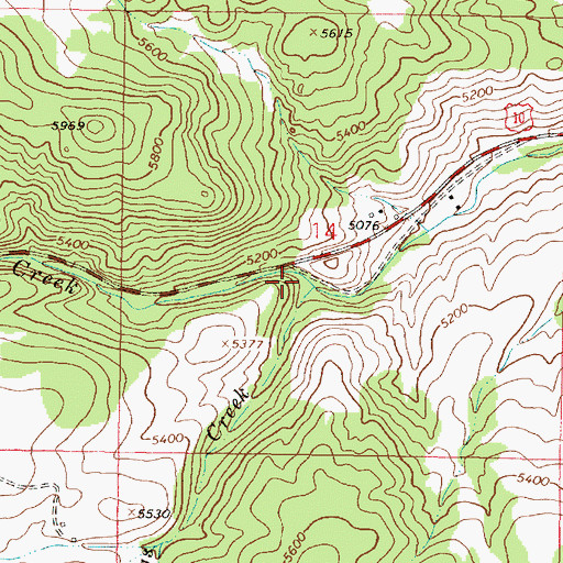 Topographic Map of Mud Springs Creek, MT