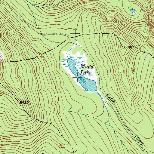 Topographic Map of Mudd Lake, MT