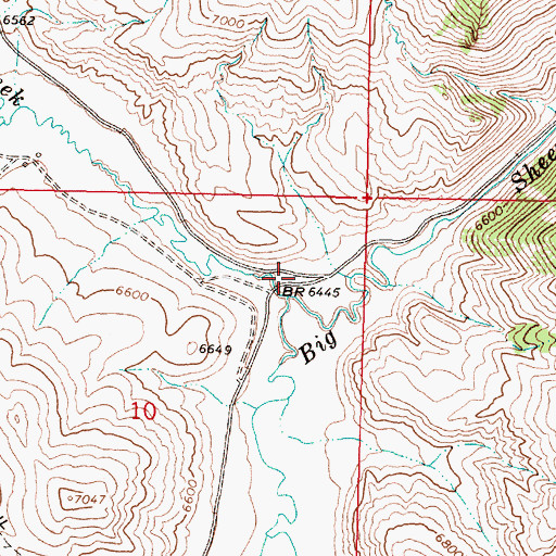 Topographic Map of Muddy Creek, MT