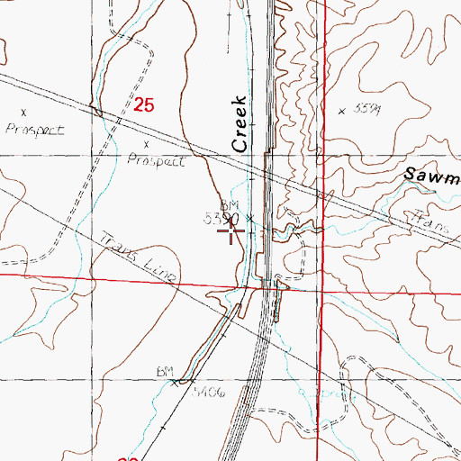 Topographic Map of Muddy Creek, MT
