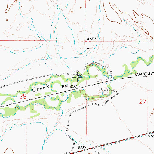 Topographic Map of Muddy Creek, MT