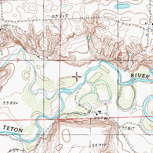 Topographic Map of Muddy Creek, MT
