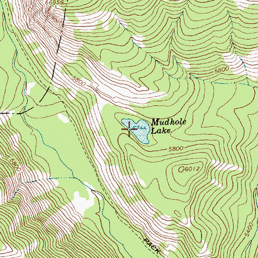 Topographic Map of Mudhole Lake, MT