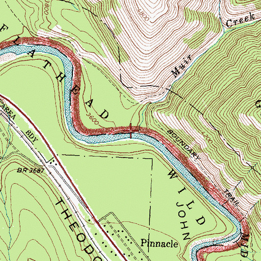 Topographic Map of Muir Creek, MT