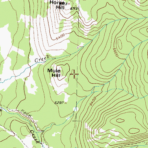Topographic Map of Mule Hill, MT