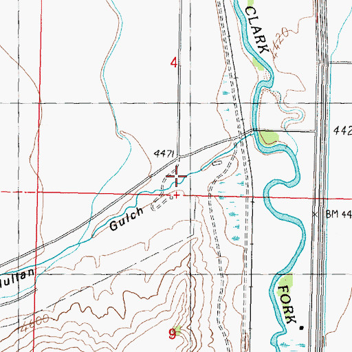 Topographic Map of Mullan Gulch, MT