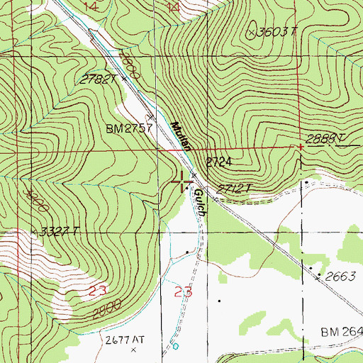 Topographic Map of Mullan Gulch, MT