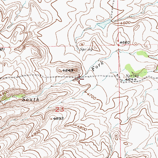 Topographic Map of Murphy Canyon, MT