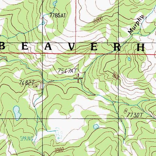 Topographic Map of Murphy Creek, MT