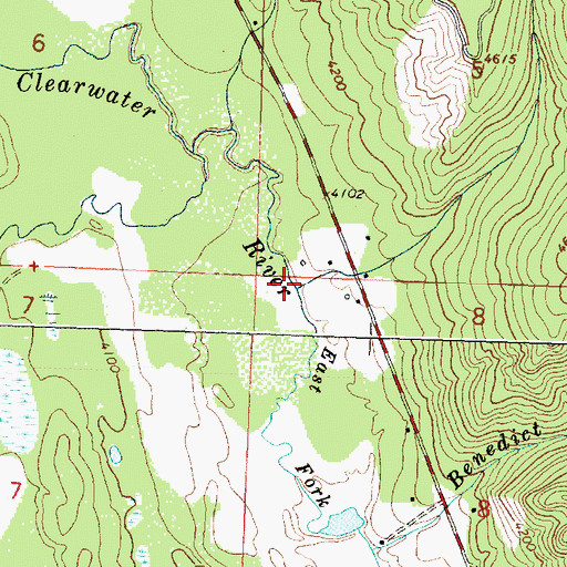 Topographic Map of Murphy Creek, MT