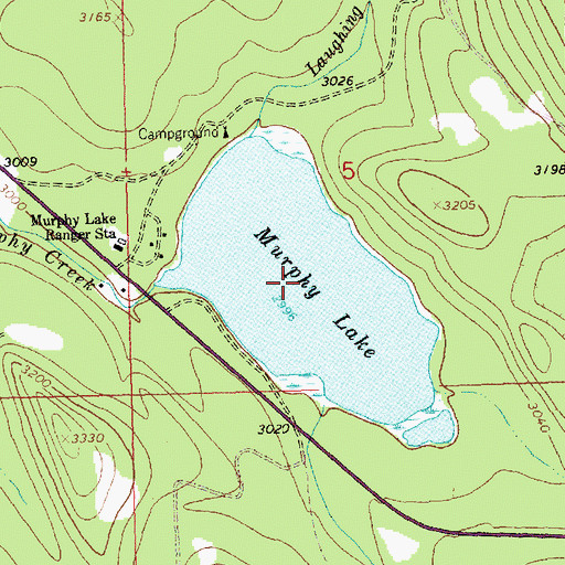 Topographic Map of Murphy Lake, MT