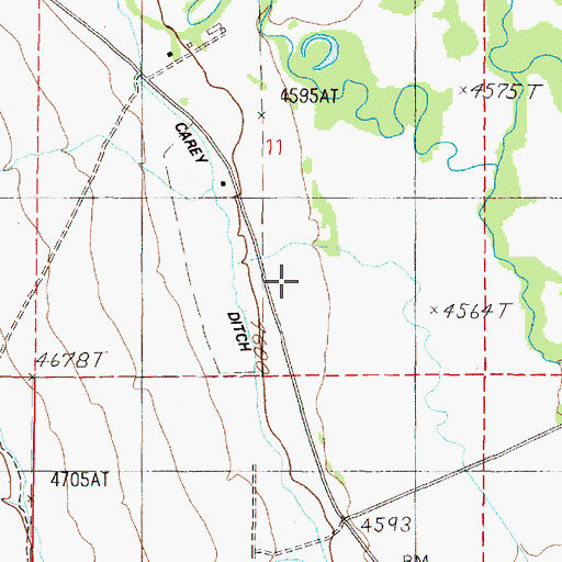 Topographic Map of Murphy Quaintance Ditch, MT