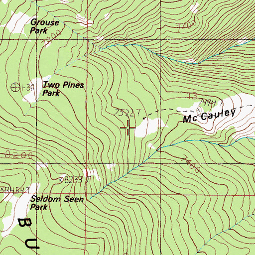 Topographic Map of Murray Cabin, MT