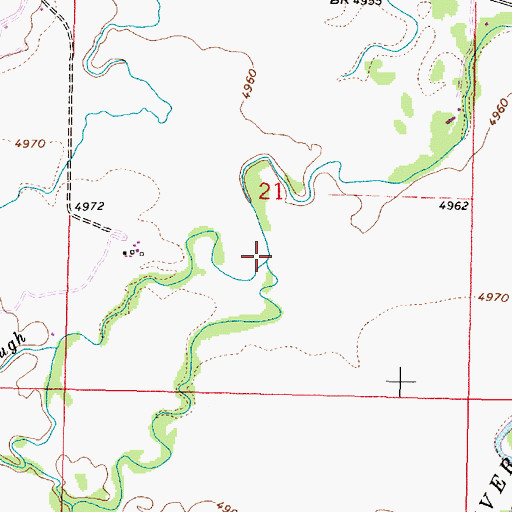 Topographic Map of Murray Gilbert Slough, MT