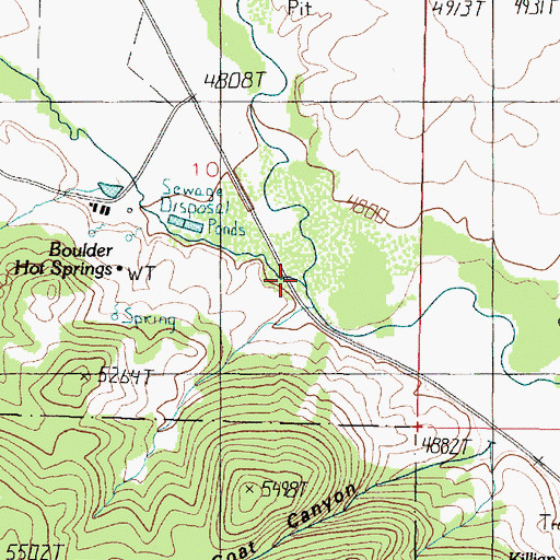 Topographic Map of Muskrat Creek, MT