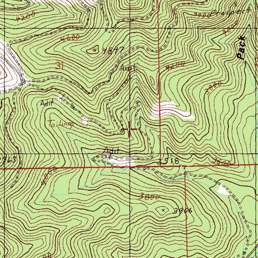 Topographic Map of Nancy Lee Mine, MT