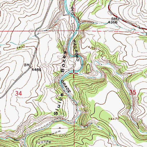 Topographic Map of Nasen Coulee, MT