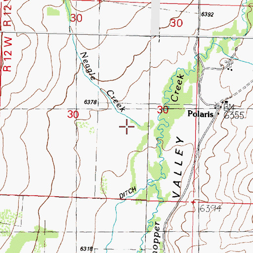 Topographic Map of Neagle Creek, MT