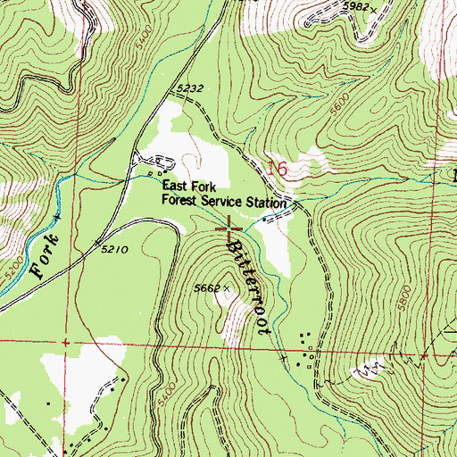 Topographic Map of Needle Creek, MT