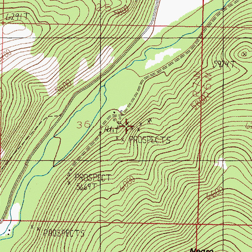 Topographic Map of Negros Mine, MT