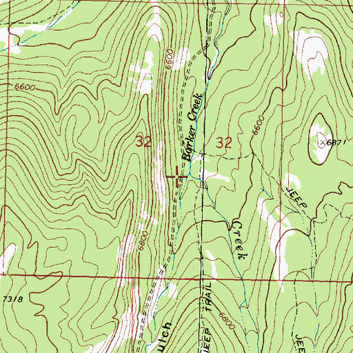 Topographic Map of Nelson Gulch, MT