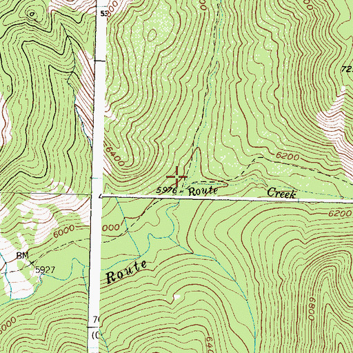 Topographic Map of Nesbit Creek, MT