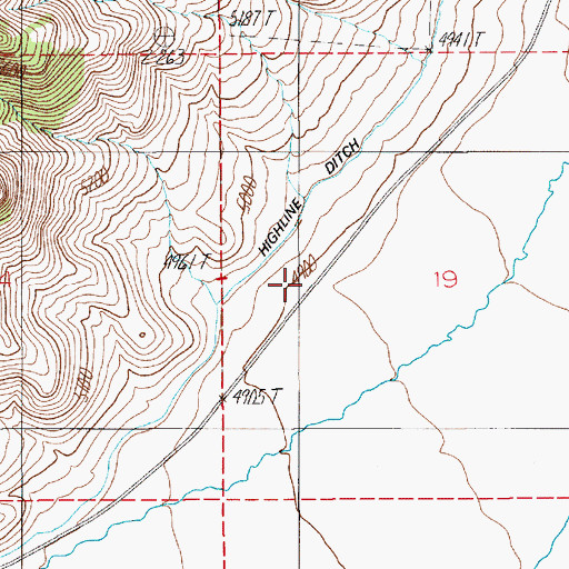Topographic Map of Nesbit School (historical), MT