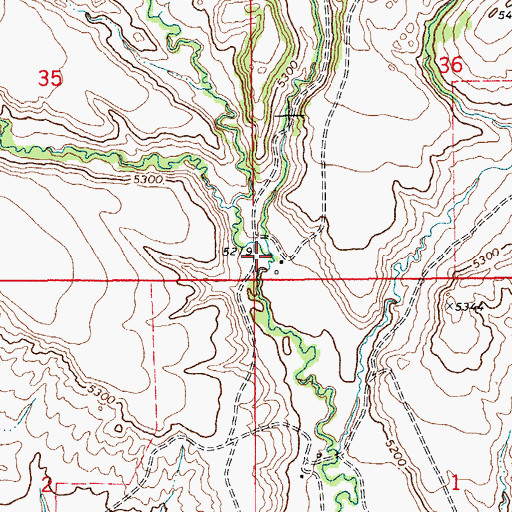 Topographic Map of Nevada Creek, MT