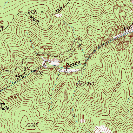 Topographic Map of Nez Perce Camp, MT