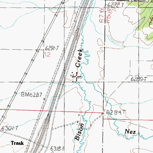 Topographic Map of Nez Perce Creek, MT