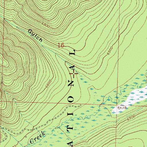 Topographic Map of Nickel Bar Gulch, MT