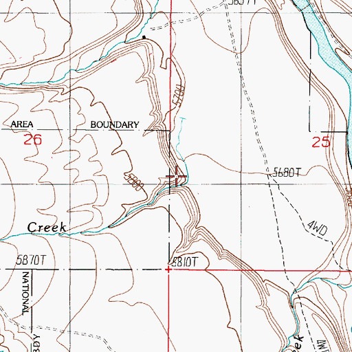 Topographic Map of Nickerson Creek, MT