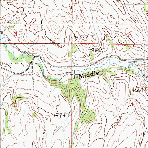 Topographic Map of Nicks Gulch, MT