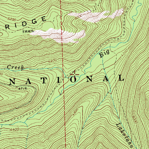 Topographic Map of Nicola Creek, MT
