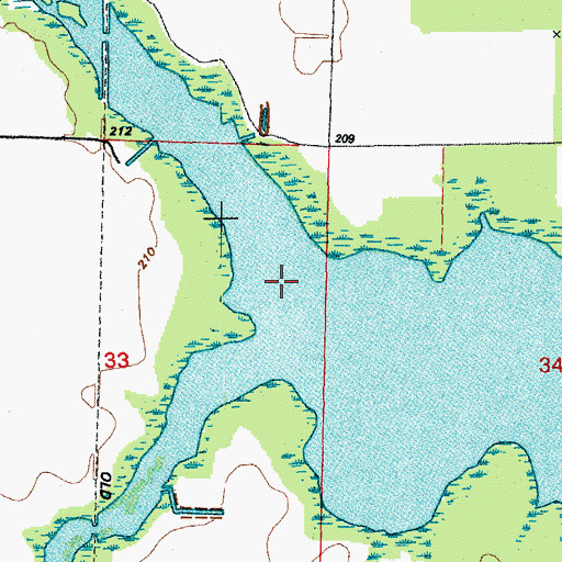 Topographic Map of Wolf Island Slash, AR