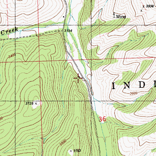 Topographic Map of Nielson Ranch, MT