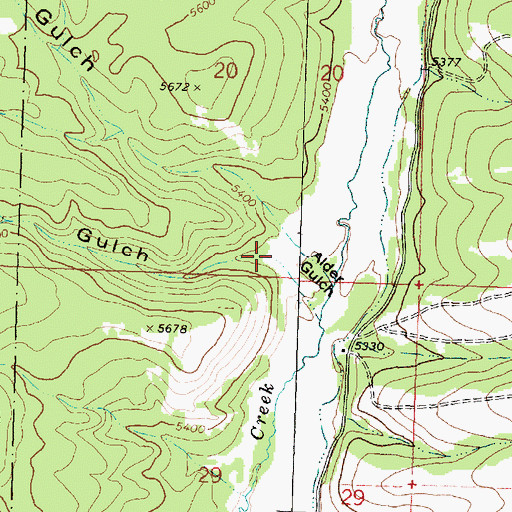 Topographic Map of Niles Gulch, MT